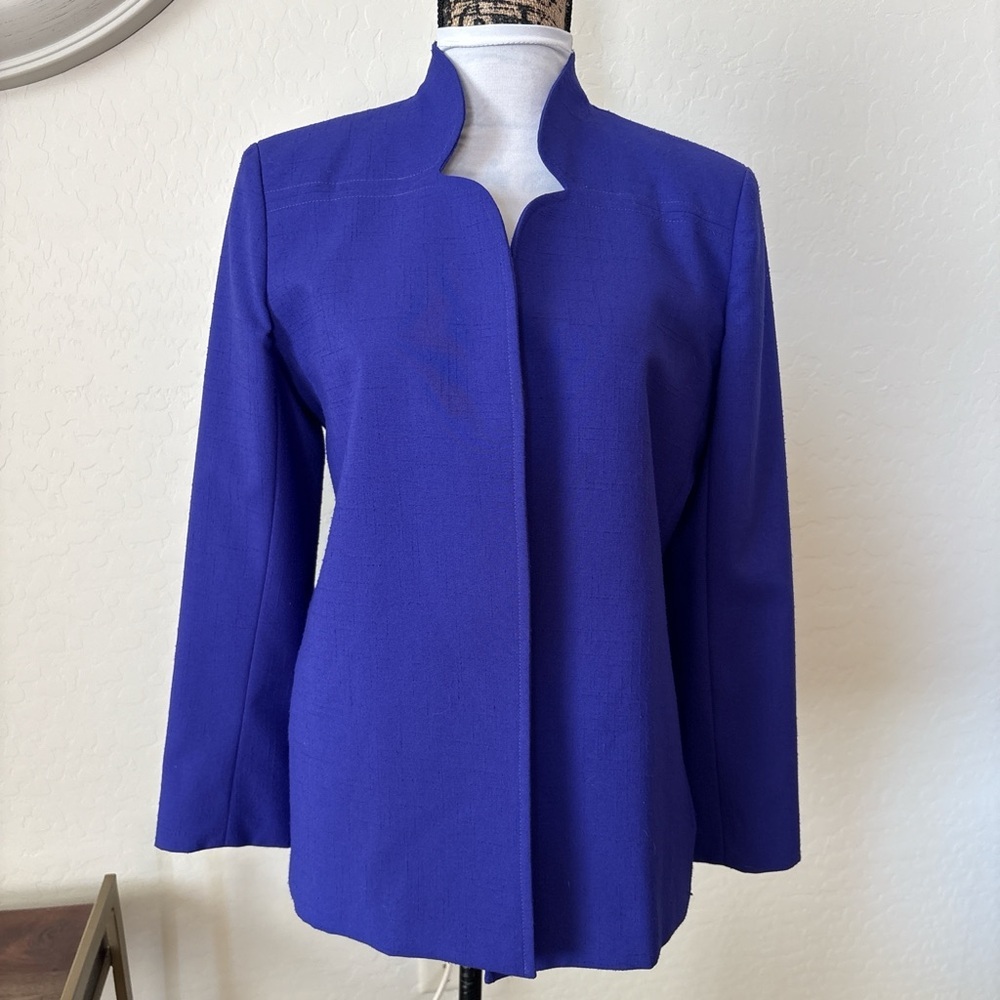 VTG 1950s Frank Lee Women's purple Jacket open front. M-L